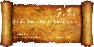 Frühwirth Viktória névjegykártya
